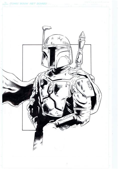 Boba Fett Inked By Jasonbaroody On Deviantart Star Wars Poster Star Wars Drawings Star Wars
