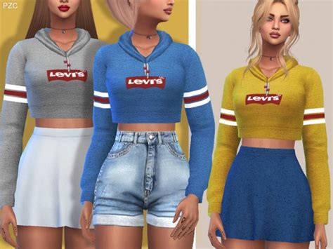 The Sims Resource Sporty And Everyday Hoodie By Pinkzombiecupcakes