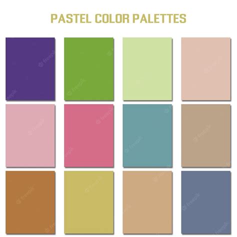 Premium Vector Abstract Pastel Color Palettes Set Multi Color