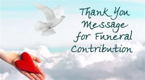 Thank You Message For Funeral Contribution