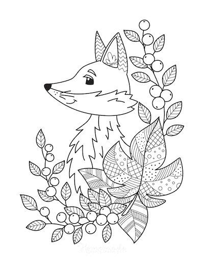 100 Autumn And Fall Coloring Pages Fall Coloring Pages Fox Coloring