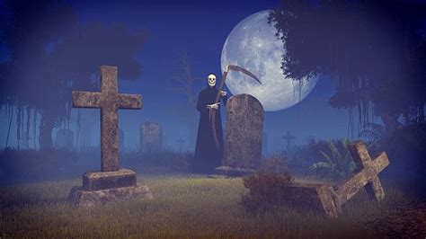 Best Grim Reaper Tombstone Scythe Cemetery Stock Photos Pictures