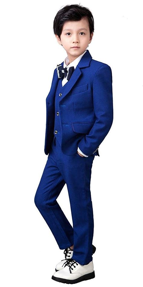 Boys Suits 5 Piece Set Slim Fit Royal Blue Boy Suit Royal Blue