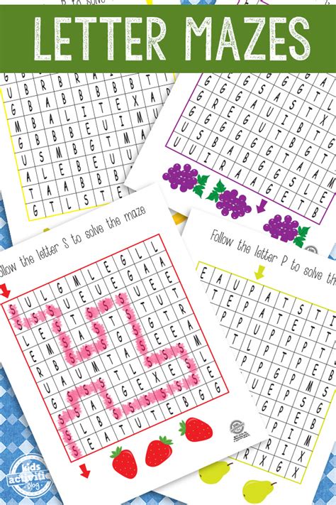 Your Kids Will Love These Free Printable Letter Mazes