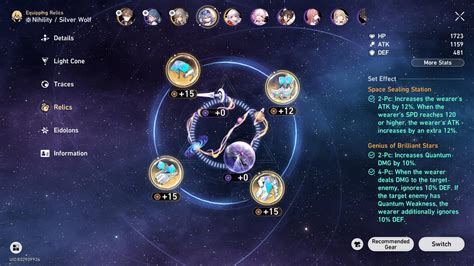 Silver Wolf Honkai Star Rail Guide For Relics Light Cones And Skills