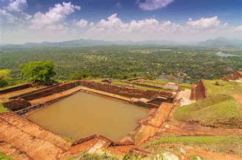 Garden On The Top Sigiriya Rock Fortress 5th Century Ruined Castle