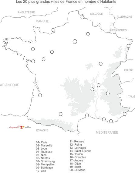 Carte Principales Villes De France Vierge Carte De France Vierge Images