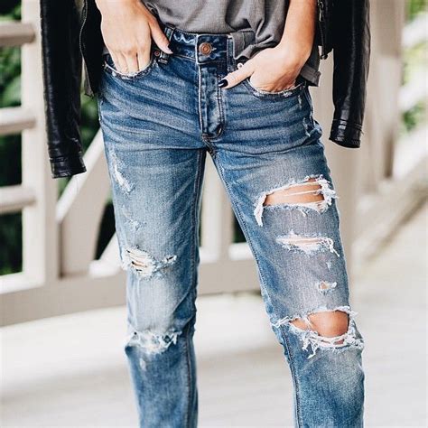 Do A Distressed Denim Diy Ripped Jeans Style Denim Inspiration Love
