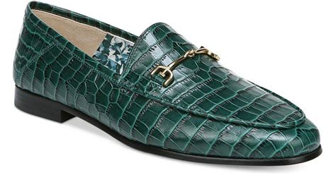 Sam Edelman Leather Loraine Bit Loafers In Green Lyst