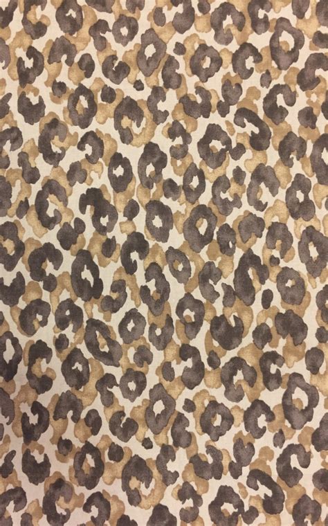 Light Brown Leopard Print Cheetah Upholstery Fabric By The Etsy