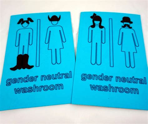 Gender Neutral Washroom Sign 4 Steps With Pictures Instructables
