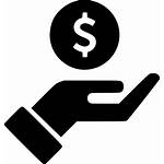 Icon Dollar Hand Svg Streched Outline Cathu