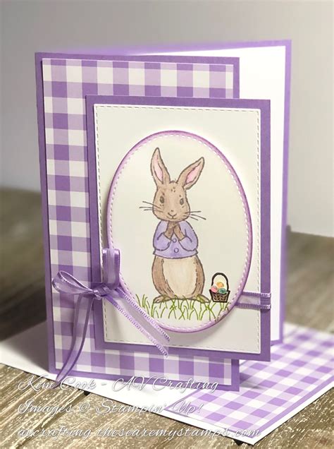 Easter Bunny Card Easter Cards Handmade Happy Easter Card Stampin