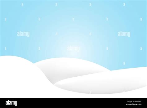 Realistic Snowdrift Isolated Vector Illustration With Snow Hills