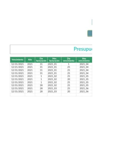 Plantilla Excel Presupuesto Anual De Empresa Pdf Economias Business