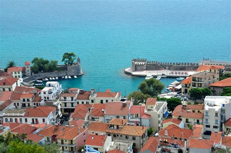 Nafpaktos View From The Fortress In Greece Image Free Stock Photo