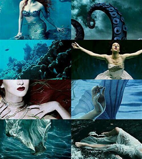 A Collage Of Mermaids And Sea Creatures