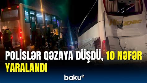 Polisləri daşıyan avtobus turist avtobusuna çırpıldı Türkiyədə