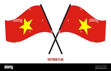 Vietnam Flag Waving Vector Illustration On White Background Vietnam
