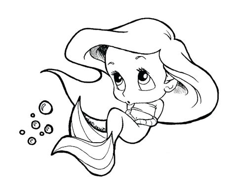 Chibi Ariel Coloring Page Free Printable Coloring Pages For Kids