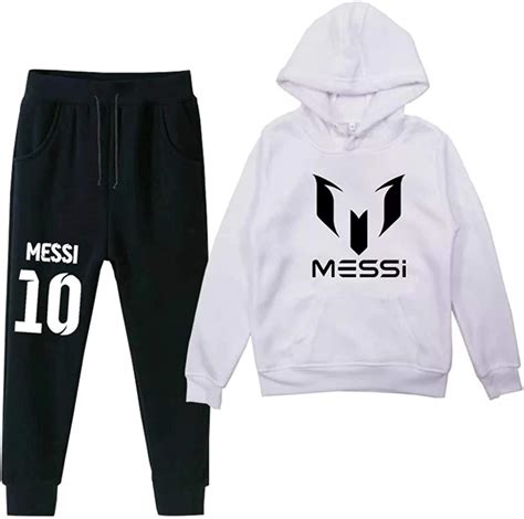 Kids Lionel Messi Pullover Fleece Hooded Sweatshirts