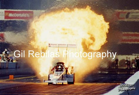 10 Assorted Top Fuel Dragster Explosion 4x6 Color Drag Racing Photos