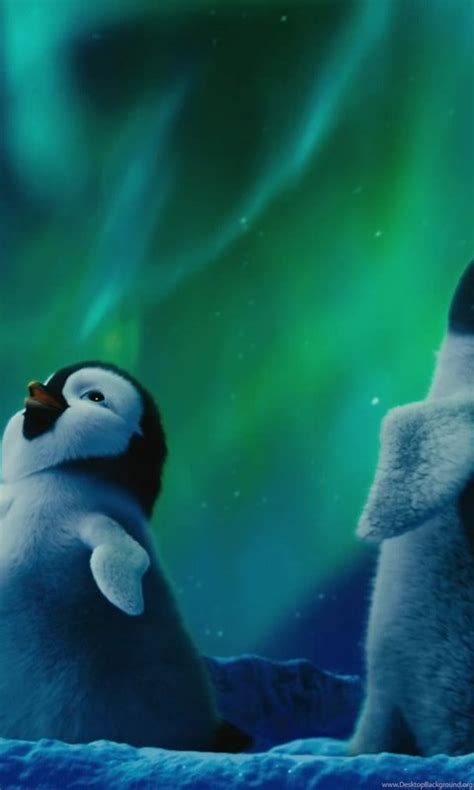 Erik And The Aurora Australis From Happy Feet Two Desktop Wallpapers