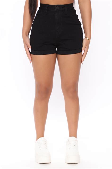 emery booty shaping denim shorts black fashion nova jean shorts fashion nova