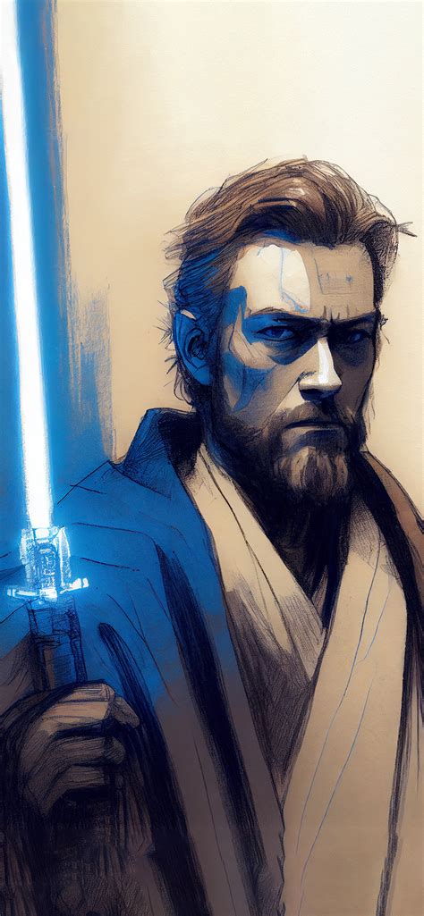 Star Wars Obi Wan Kenobi Sketch Wallpaper Obi Wan Wallpaper