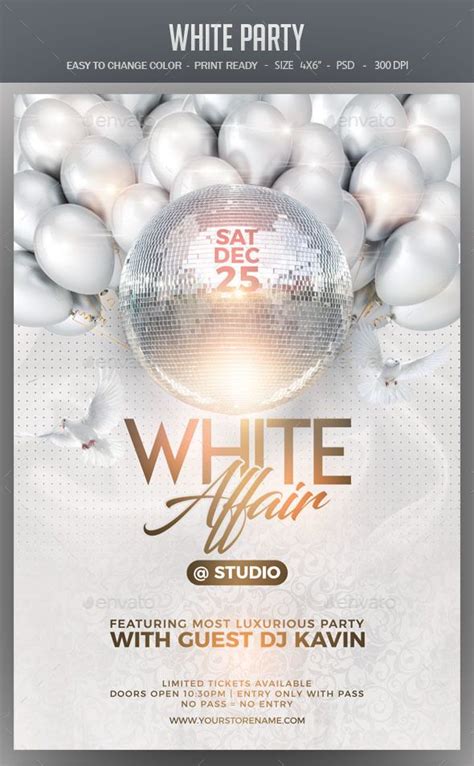 White Party White Party All White Party Party Flyer