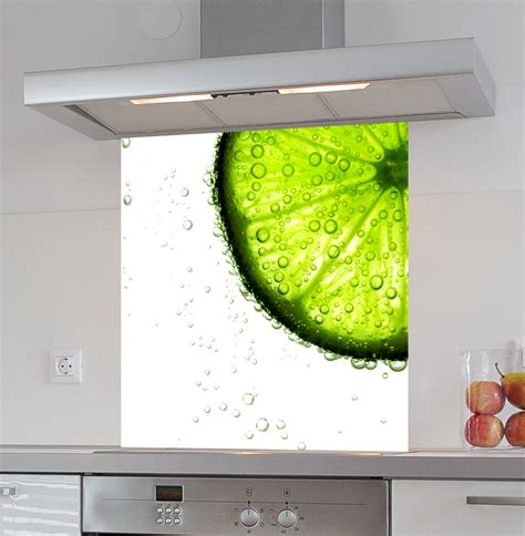Large Slice Of Lime Design Splashback Kitchen Glass Splashbacks By