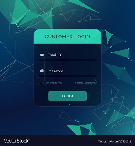 Creative Login Form Ui Template For Your Web Or Vector Image