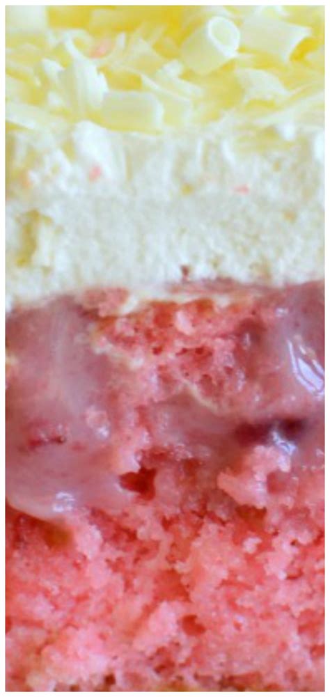 strawberry poke cake ~ easy and delicious this is a winner easy cake recipes strawberry