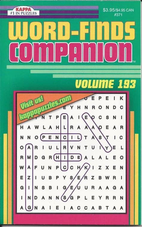 Kappa Word Finds Companion Word Search Fun Puzzle Book Volume 193 New
