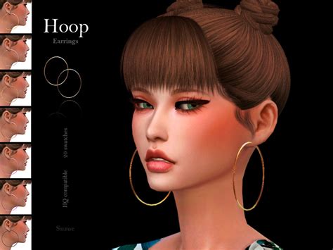 The Sims Resource Hoop Earrings