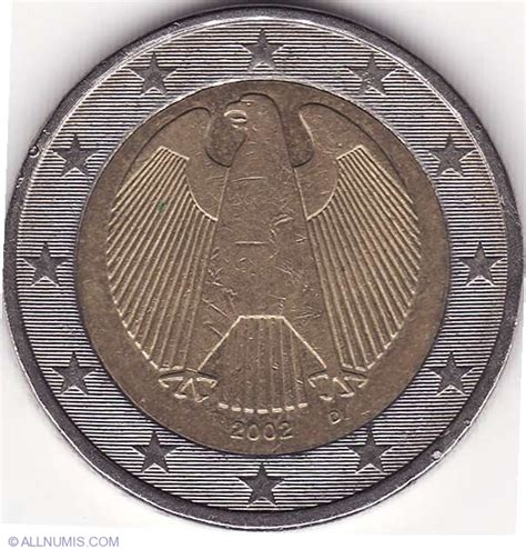 2 Euro 2002 D Euro 2002 Present Germany Coin 426