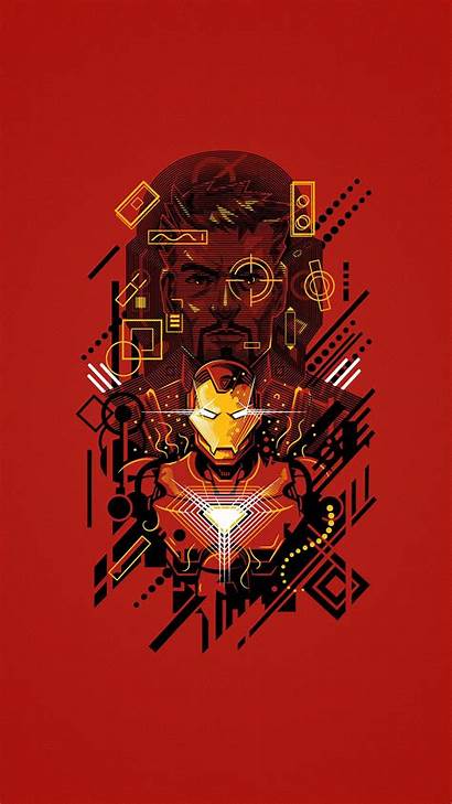 Stark Tony Iron Iphone Wallpapers Avengers Neon
