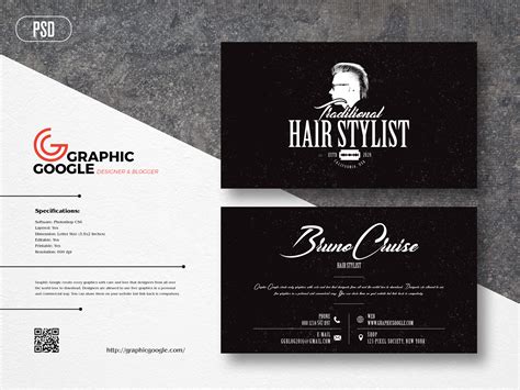 New users enjoy 60% off. Free Hair Stylist Business Card Design Template by Graphic ...