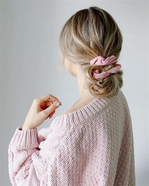 The How To Put Your Hair Up In A Messy Bun With A Scrunchie For