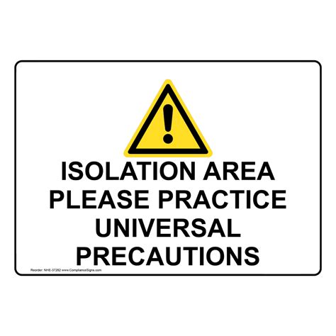 Portrait Isolation Area Please Practice Sign With Symbol