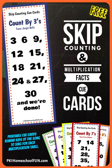 How to write cue cards with bullets? FREE Printable Cue Cards For Skip Counting ...