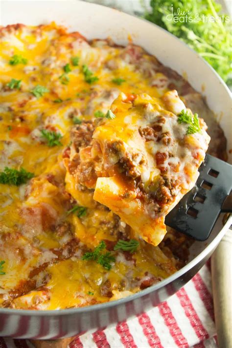Skillet Lasagna Recipe ~ Craving Lasagna And Short On Time Try This
