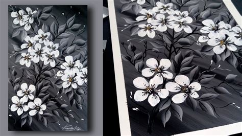 Simple Acrylic Painting Techniques Black And White