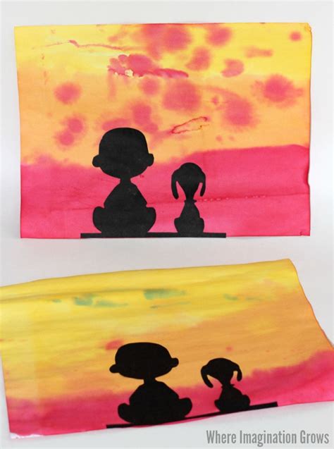 Charlie Brown And Snoopy Watercolor Craft For Kids Where Imagination