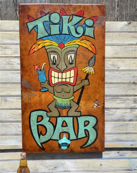 Tiki Bar Signhand Paintedoriginal Zb Tb 1 Tiki Bar Signs Tiki Bar