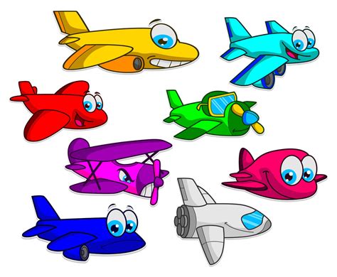Cartoon Airplane Vector Vector Art And Graphics
