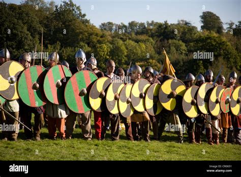 Uk England Reenactment Of 1066 Battle Of Hastings East Sussex Stock