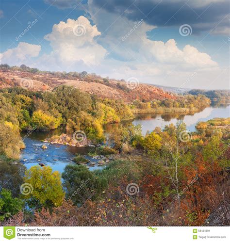 Landscape Of Valley And River Royalty Free Stock Photo Cartoondealer