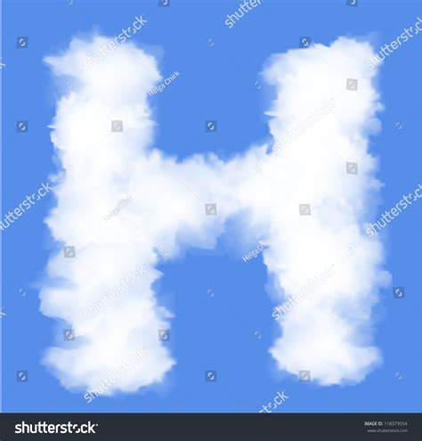 Letter H Cloud Shape Stock Vector Royalty Free 118379554 Shutterstock