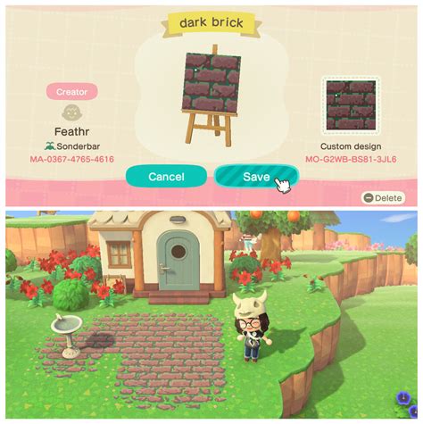 Orchard 1.10.x, orchard 1.10.2 jan 3, 2017. ACNH Dark Brick Path by u/Blackfeathr on Reddit. in 2020 ...